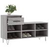 Vidaxl Mueble Zapatero Madera Contrachapada Gris Sonoma 102x36x60 Cm