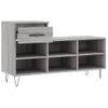 Vidaxl Mueble Zapatero Madera Contrachapada Gris Sonoma 102x36x60 Cm