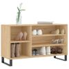 Vidaxl Mueble Zapatero Madera Contrachapada Roble Sonoma 102x36x60 Cm Marrón