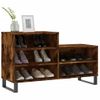 Vidaxl Mueble Zapatero Madera Contrachapada Roble Ahumado 102x36x60 Cm Marrón