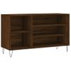 Vidaxl Mueble Zapatero Madera Contrachapada Roble Marrón 102x36x60 Cm