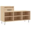 Vidaxl Mueble Zapatero Madera Contrachapada Roble Sonoma 102x36x60 Cm Marrón