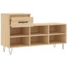 Vidaxl Mueble Zapatero Madera Contrachapada Roble Sonoma 102x36x60 Cm Marrón