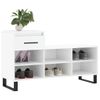 Vidaxl Mueble Zapatero Madera Contrachapada Blanco Brillo 102x36x60 Cm