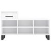 Vidaxl Mueble Zapatero Madera Contrachapada Blanco Brillo 102x36x60 Cm