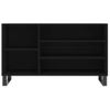 Vidaxl Mueble Zapatero Madera Contrachapada Negro 102x36x60 Cm