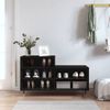 Vidaxl Mueble Zapatero Madera Contrachapada Negro 102x36x60 Cm