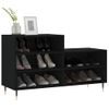 Vidaxl Mueble Zapatero Madera Contrachapada Negro 102x36x60 Cm