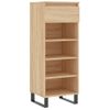 Vidaxl Mueble Zapatero Madera Contrachapada Roble Sonoma 40x36x105 Cm Marrón