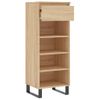 Vidaxl Mueble Zapatero Madera Contrachapada Roble Sonoma 40x36x105 Cm Marrón