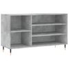 Vidaxl Mueble Zapatero Madera Contrachapada Gris Hormigón 102x36x60 Cm