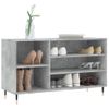 Vidaxl Mueble Zapatero Madera Contrachapada Gris Hormigón 102x36x60 Cm