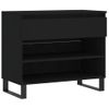 Vidaxl Mueble Zapatero Madera Contrachapada Negro 70x36x60 Cm