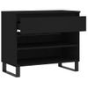 Vidaxl Mueble Zapatero Madera Contrachapada Negro 70x36x60 Cm