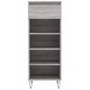 Vidaxl Mueble Zapatero Madera Contrachapada Gris Sonoma 40x36x105 Cm