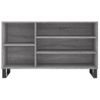 Vidaxl Mueble Zapatero Madera Contrachapada Gris Sonoma 102x36x60 Cm