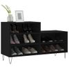 Vidaxl Mueble Zapatero Madera Contrachapada Negro 102x36x60 Cm