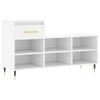 Vidaxl Mueble Zapatero Madera Contrachapada Blanco 102x36x60 Cm