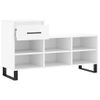 Vidaxl Mueble Zapatero Madera Contrachapada Blanco 102x36x60 Cm