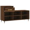 Vidaxl Mueble Zapatero Madera Contrachapada Roble Marrón 102x36x60 Cm