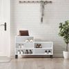 Vidaxl Mueble Zapatero Madera Contrachapada Blanco 102x36x60 Cm