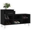 Vidaxl Mueble Zapatero Madera Contrachapada Negro 102x36x60 Cm