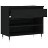 Vidaxl Mueble Zapatero Madera Contrachapada Negro 70x36x60 Cm