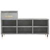 Vidaxl Mueble Zapatero Madera Contrachapada Gris Hormigón 102x36x60 Cm