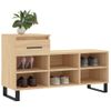 Vidaxl Mueble Zapatero Madera Contrachapada Roble Sonoma 102x36x60 Cm Marrón