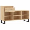 Vidaxl Mueble Zapatero Madera Contrachapada Roble Sonoma 102x36x60 Cm Marrón