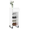 Vidaxl Mueble Zapatero Madera Contrachapada Blanco 40x36x105 Cm