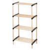 Storage Solutions Zapatero Con 4 Estantes Madera 49x28x92,5 Cm Beige