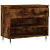 Vidaxl Mueble Zapatero Madera Contrachapada Roble Ahumado 70x36x60 Cm Marrón