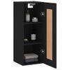 Vidaxl Armario De Pared Madera De Ingeniería Negro 34,5x34x90 Cm