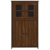 Vidaxl Aparador Alto Madera Contrachapada Roble Marrón 62x32x106,5 Cm