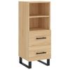 Vidaxl Aparador De Madera Contrachapada Roble Sonoma 34,5x34x180 Cm Marrón