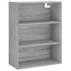 Vidaxl Aparador Alto Madera Contrachapada Gris Sonoma 69,5x34x180 Cm