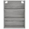 Vidaxl Aparador Alto Madera Contrachapada Gris Sonoma 69,5x34x180 Cm