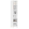 Vidaxl Aparador Alto Madera Contrachapada Blanco 34,5x32,5x180 Cm