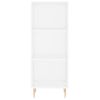 Vidaxl Aparador Alto Madera Contrachapada Blanco 34,5x32,5x180 Cm