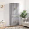 Vidaxl Aparador Alto Madera Contrachapada Gris Sonoma 69,5x34x180 Cm