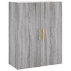 Vidaxl Aparador Alto Madera Contrachapada Gris Sonoma 69,5x34x180 Cm