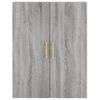 Vidaxl Aparador Alto Madera Contrachapada Gris Sonoma 69,5x34x180 Cm