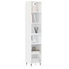 Vidaxl Aparador Alto Madera Contrachapada Blanco 34,5x32,5x180 Cm