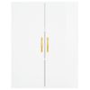 Vidaxl Armario De Pared 2 Unidades Blanco Brillante 69,5x34x90 Cm