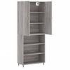 Vidaxl Aparador Alto Madera Contrachapada Gris Sonoma 69,5x34x180 Cm