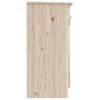 Vidaxl Aparador Alta Madera Maciza De Pino 112x35x73 Cm Marrón