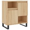 Vidaxl Aparador De Madera Contrachapada Roble Sonoma 60x35x70 Cm Marrón