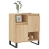 Vidaxl Aparador De Madera Contrachapada Roble Sonoma 60x35x70 Cm Marrón