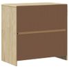 Vidaxl Aparador Sauda Madera Maciza Pino Roble 80x43x75,5 Cm Marrón